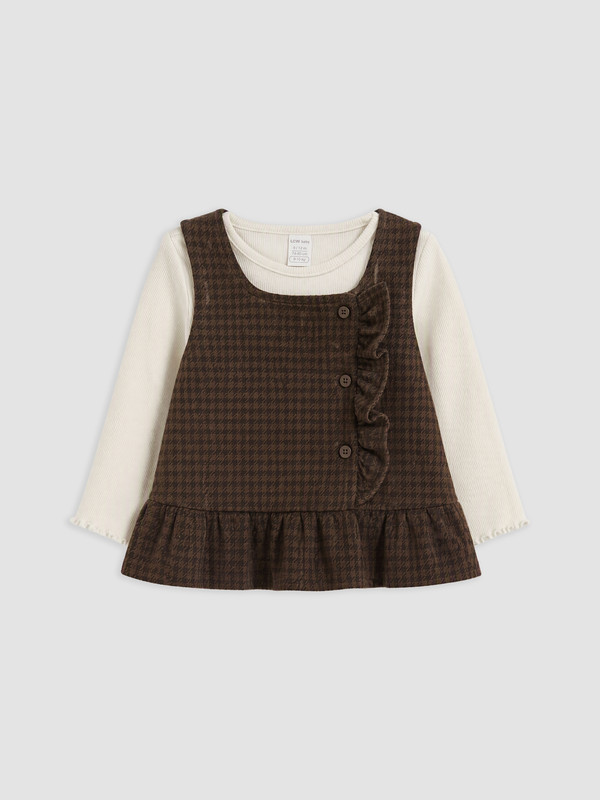 LCW baby Houndstooth Patterned Baby Girls' Set