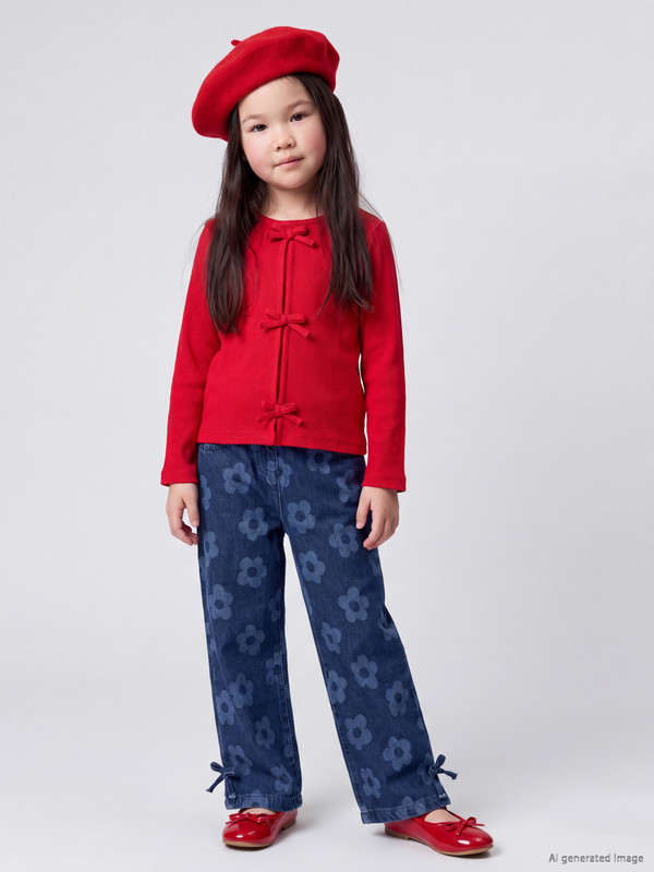 LCW Kids Wideleg Floral Girls' Jean