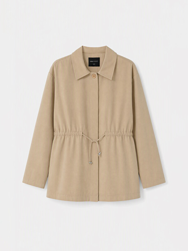 LCW Modest ترانشكوت كاكي امرأة