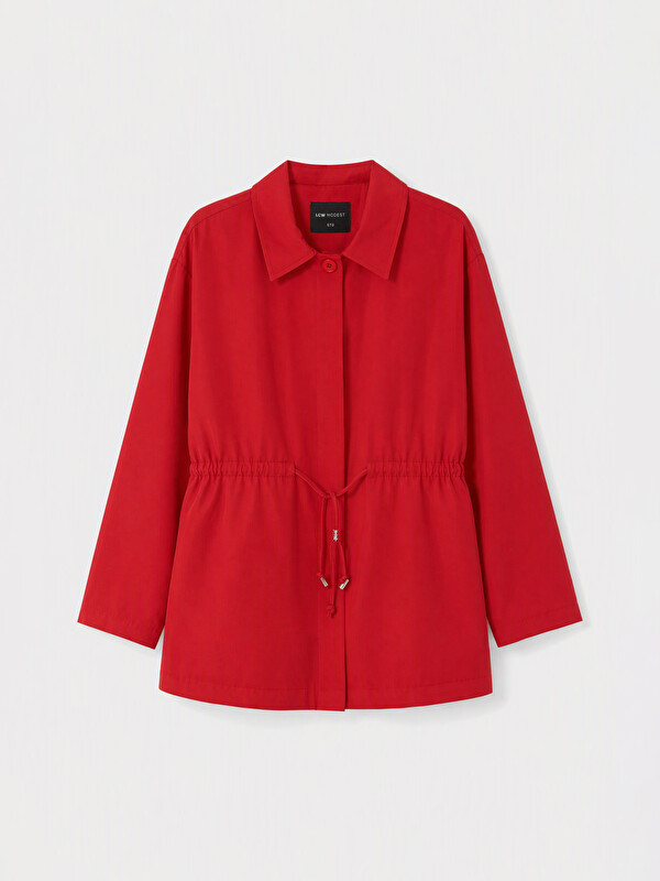 LCW Modest ترانشكوت أحمر امرأة