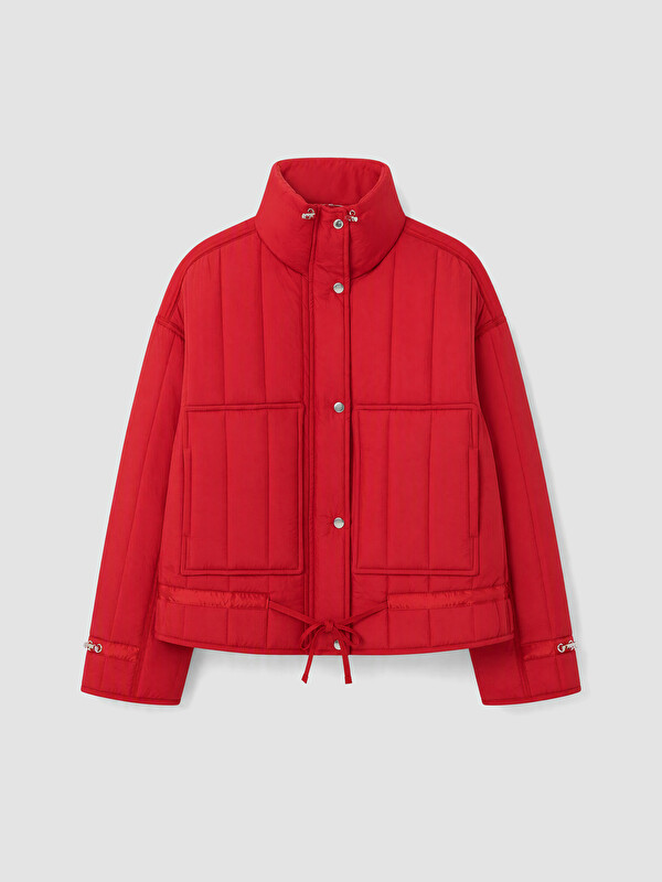 LCW Modest Femër E Kuqe Pallto puffer