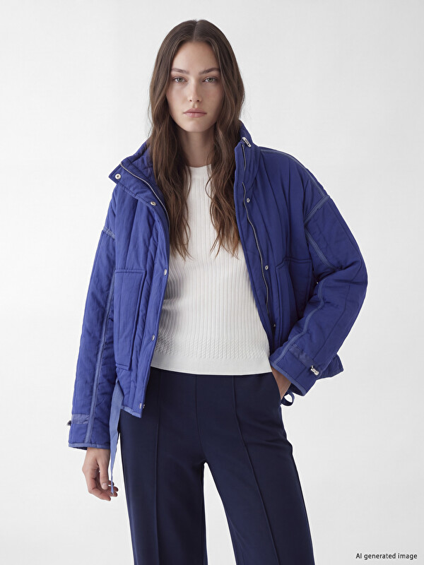 LCW Modest Mock Neck Oversize Women's Puffer Coat
