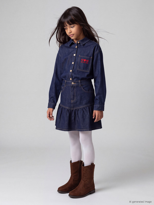 LCW Kids Kız Çocuk Jean Etek