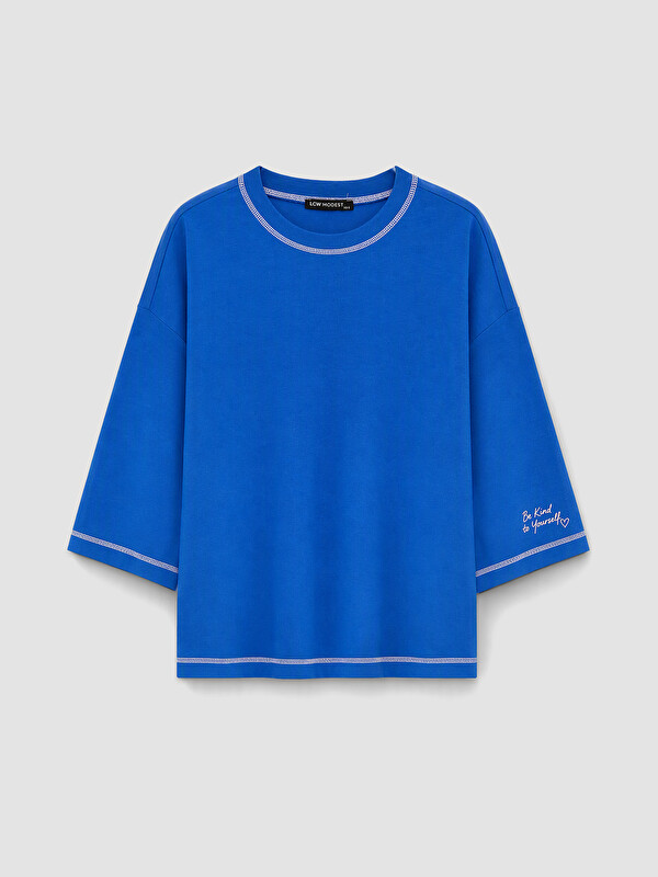 LCW Modest Woman Blue T-Shirt