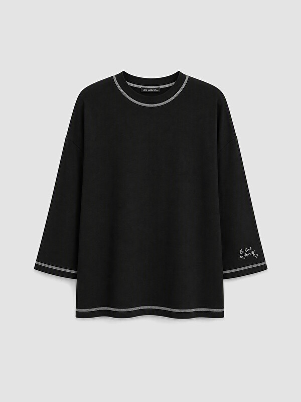 LCW Modest Жена Черно Тениска