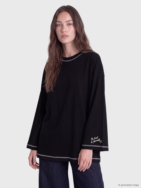 LCW Modest %100 Cotton Oversize Women's T-shirt