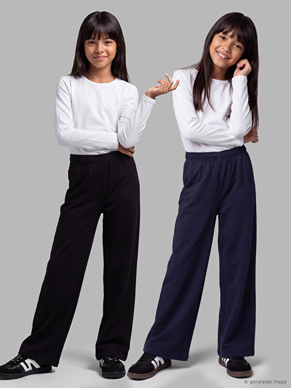 LCW Kids Girl Navy Sweatpants