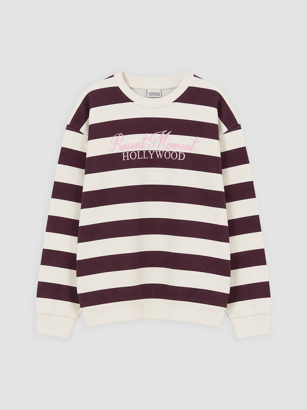 LCW Kids Çizgili Kız Çocuk Kalın Sweatshirt