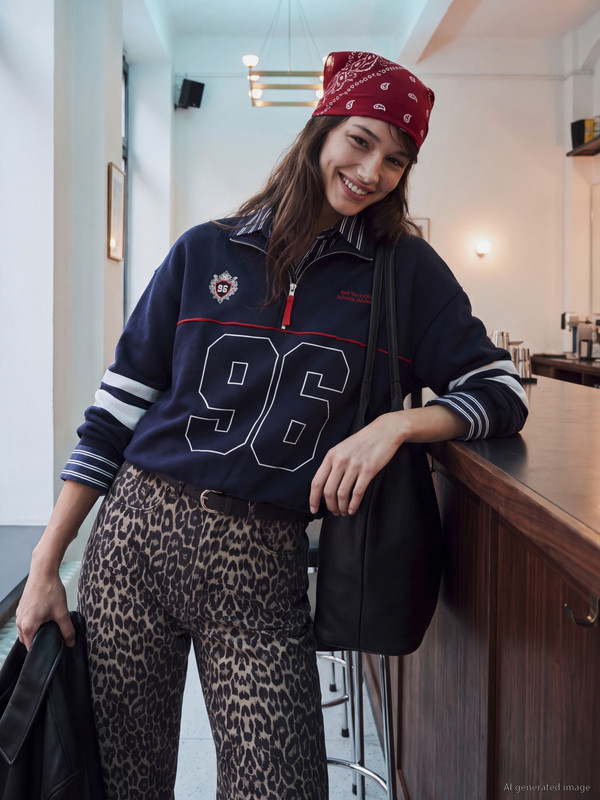 XSIDE Printed Oversize Women's Thick Sweatshirt