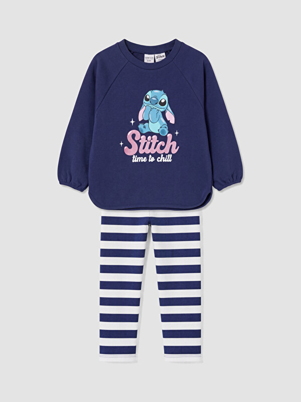 LCW Kids Stitch Printed Girls' Set
