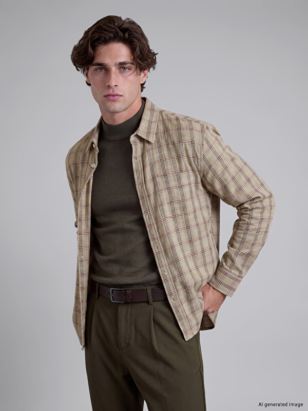 LCW Vision Regular Fit Ekose Erkek Gömlek