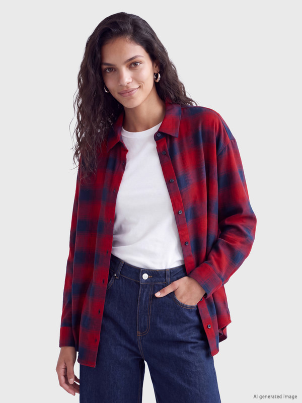 XSIDE Plaid Oversize Women's Lumberjack Shirt