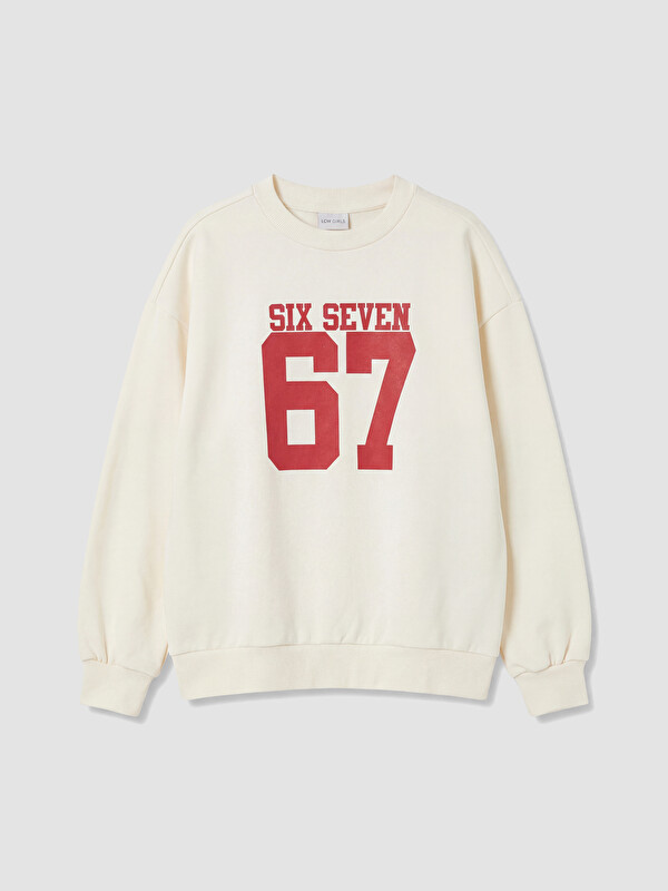 LCW Kids Baskılı Kız Çocuk Sweatshirt