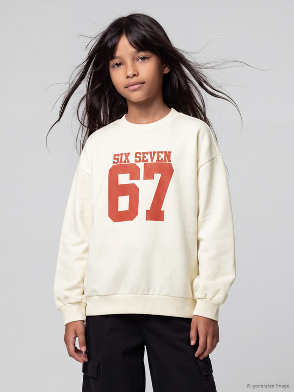 LCW Kids Baskılı Kız Çocuk Sweatshirt