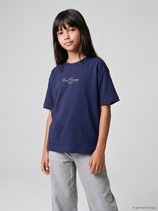 LCW Kids Girls' Printed Soft Touch T-Shirt