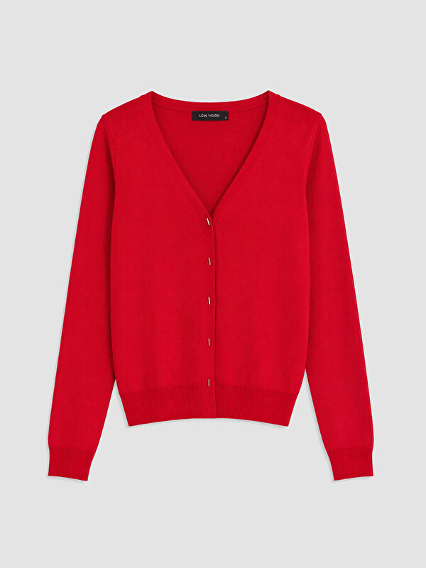 LCW Vision Woman Red Cardigan
