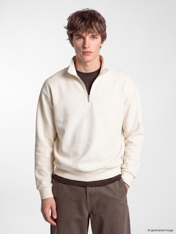 XSIDE Zipped Mock Neck Men's Sweatshirt