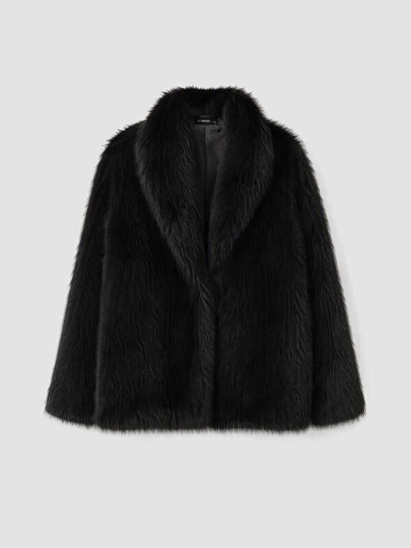 LCW Curve Palton de blană pentru femei Plus Size