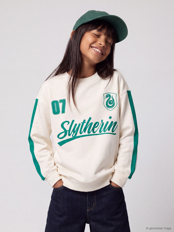 LCW Kids Harry Potter Baskılı Kız Çocuk Kalın Sweatshirt