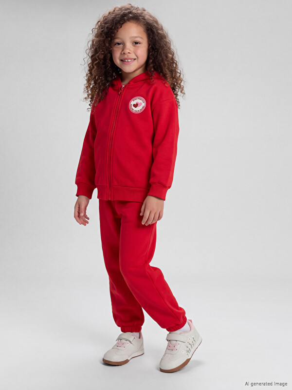 LCW Kids ტექსტური ნაბეჭდი გოგონას ნაკრები