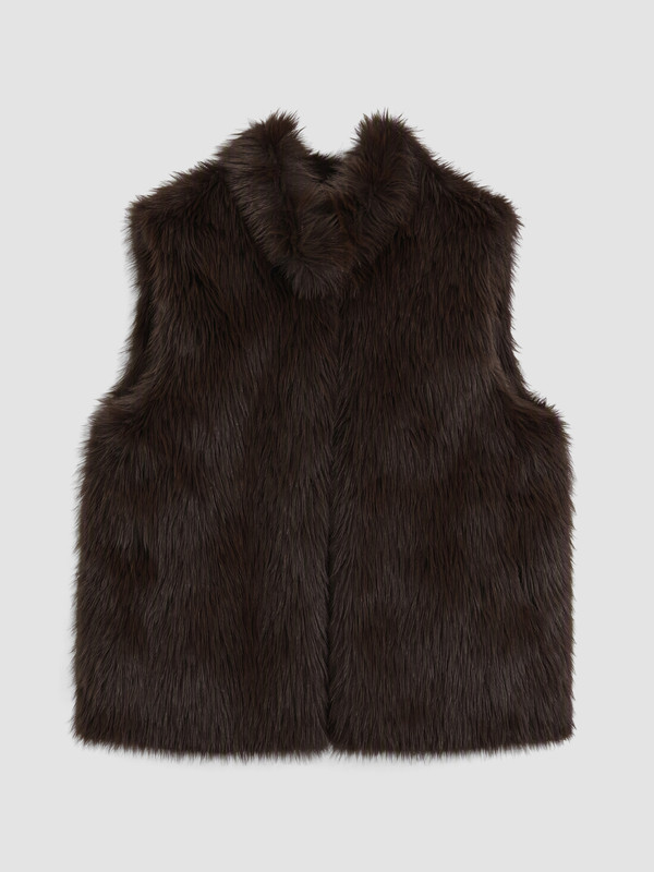 LCW Curve Woman Brown Knit Gilet
