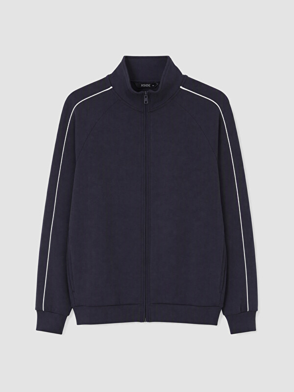 XSIDE Dik Yaka Erkek Fermuarlı Sweatshirt