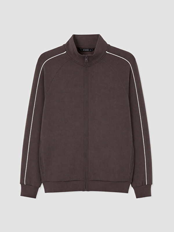 XSIDE Dik Yaka Erkek Fermuarlı Sweatshirt