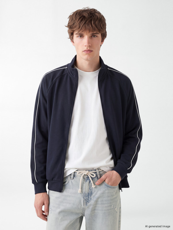 XSIDE Mock Neck Men's Zip-Up Sweatshirt