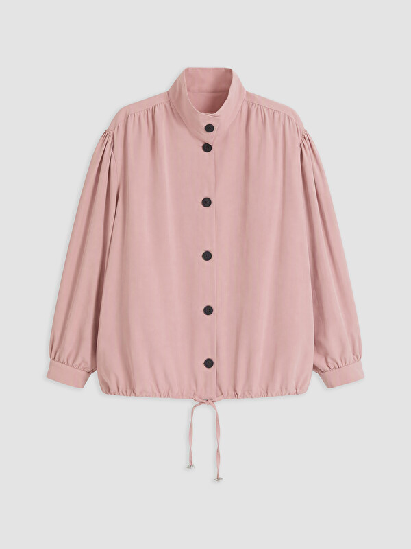 LCW Modest Mock Neck Oversize Women's Trench Coat