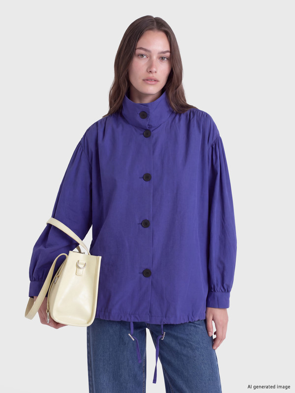 LCW Modest Mock Neck Oversize Women's Trench Coat