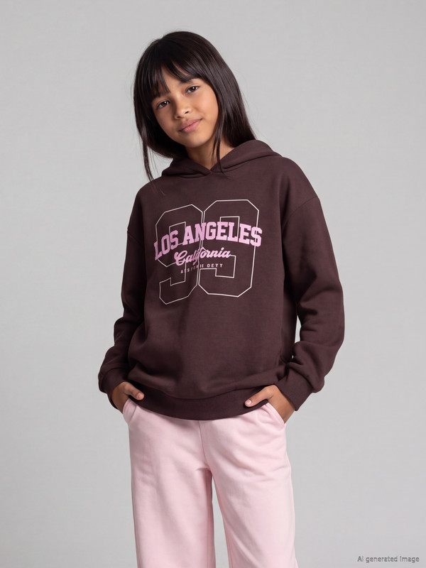 LCW Kids Hooded Girls' Thick Sweatshirt