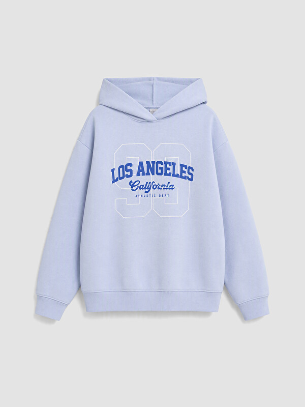 LCW Kids Los Angeles Printed Girls' Thick Sweatshirt