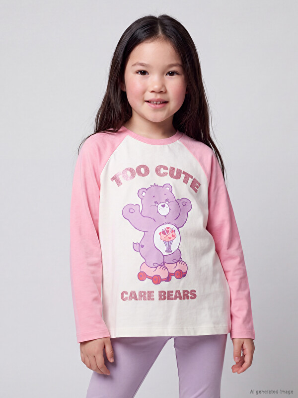 LCW Kids Care Bears Printed Girls' T-Shirt