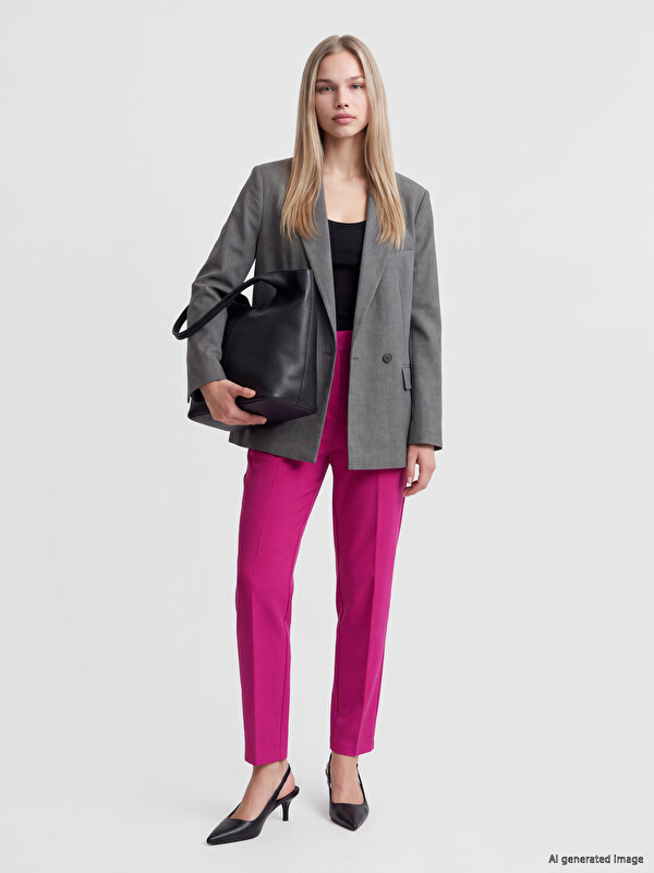 LCW Vision High Waist Women's Cigarette Trousers