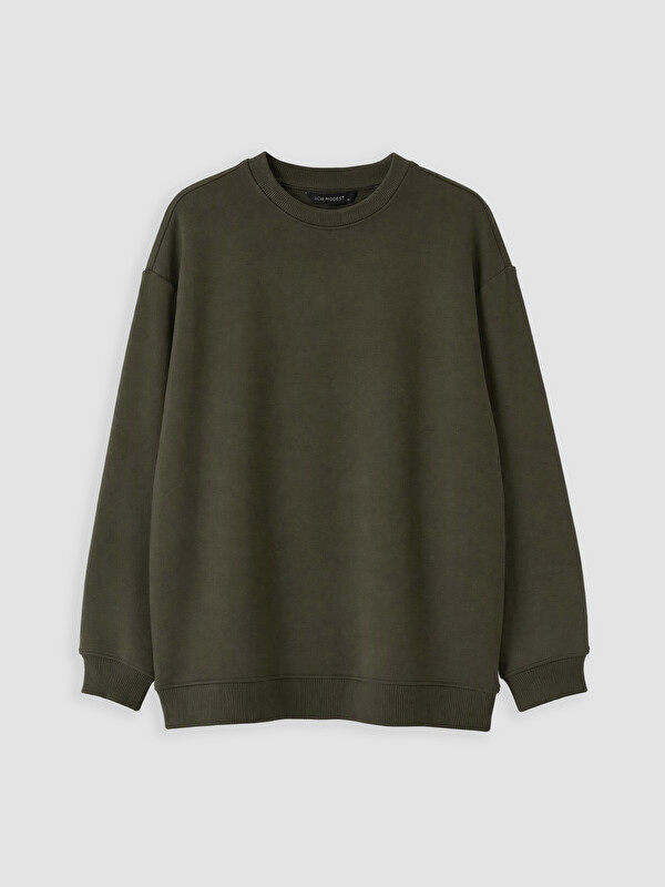 LCW Modest Bisiklet Yaka Kadın Sweatshirt Tunik