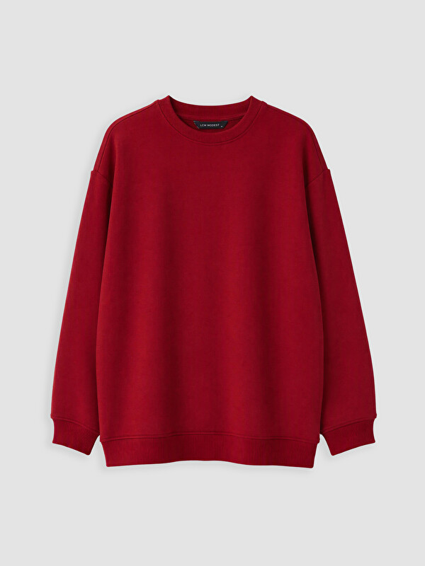 LCW Modest Bisiklet Yaka Kadın Sweatshirt Tunik