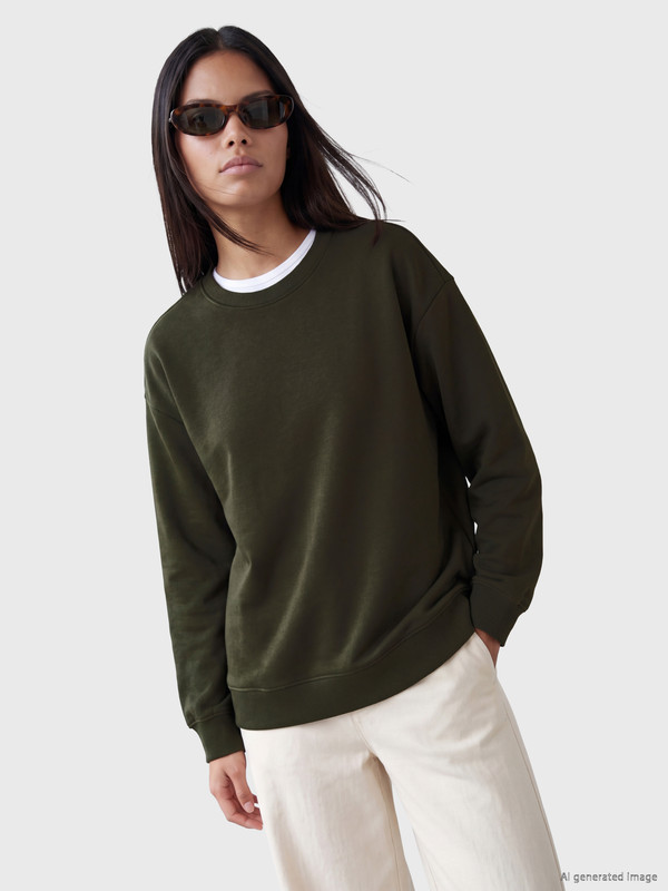 LCW Modest Bisiklet Yaka Kadın Sweatshirt Tunik