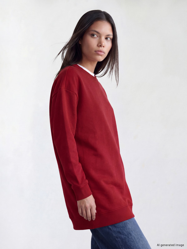 LCW Modest Bisiklet Yaka Kadın Sweatshirt Tunik