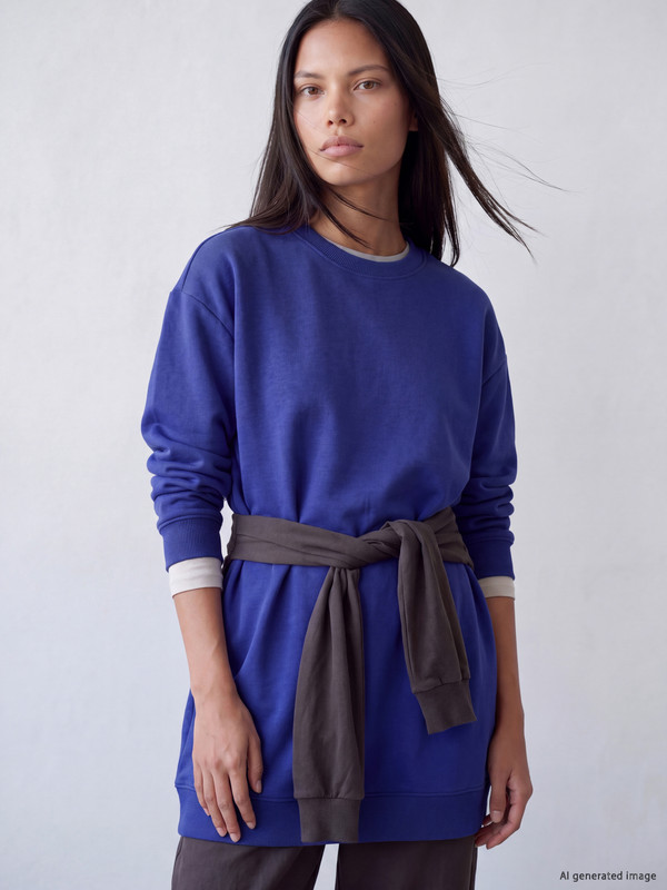 LCW Modest Bisiklet Yaka Kadın Sweatshirt Tunik