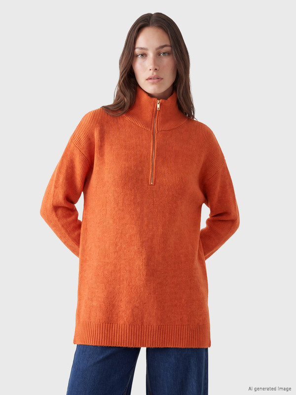 LCW Modest Туника од трико со висока јака за жени