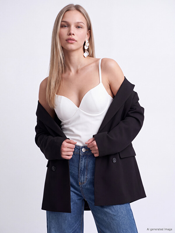 LCW Vision Sweetheart Neckline Strappy Covered Women's Tank Top