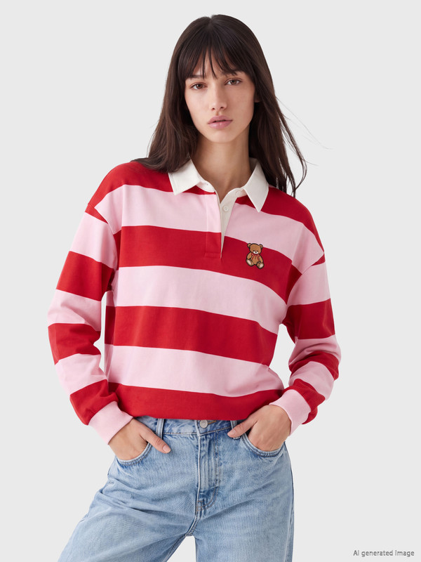 XSIDE Polo Collar Oversize Women's Thick Sweatshirt