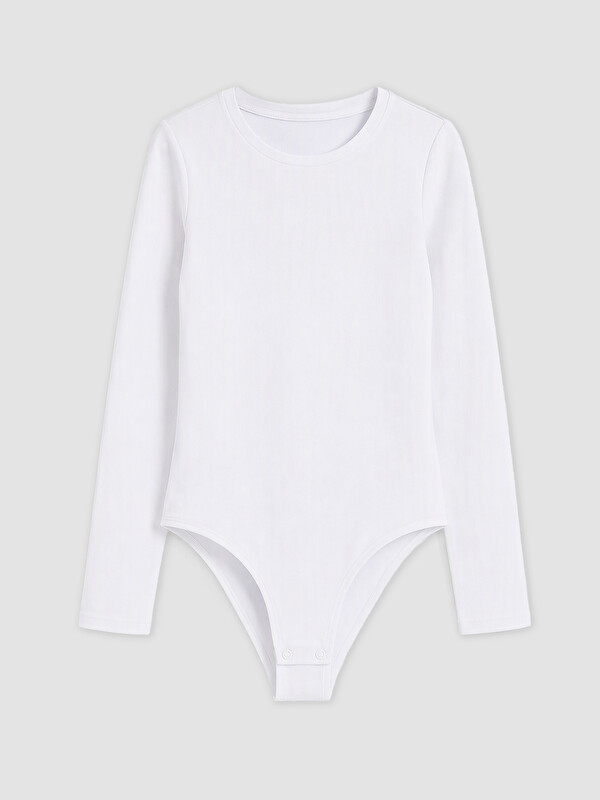 LCW Kids Момиче Екрю Боди с щрапки