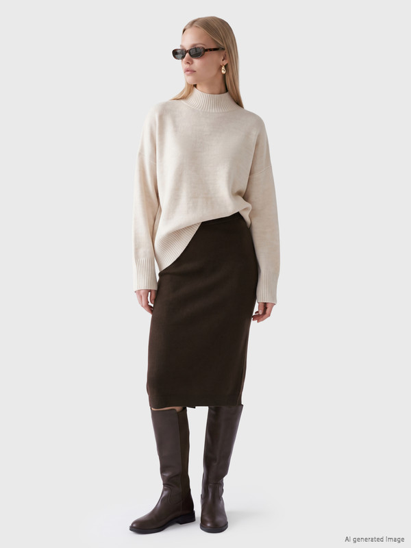 LCW Vision Fustă Tricot cu Talie Elastică