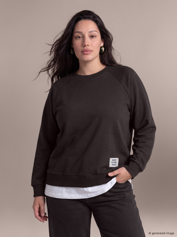 LCW Curve سویتشێرت قاوه‌یی ژن