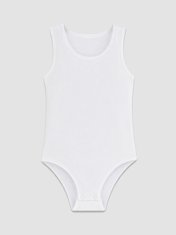 LCW Kids Crew Neck Girls' Snap-fastened Bodysuit