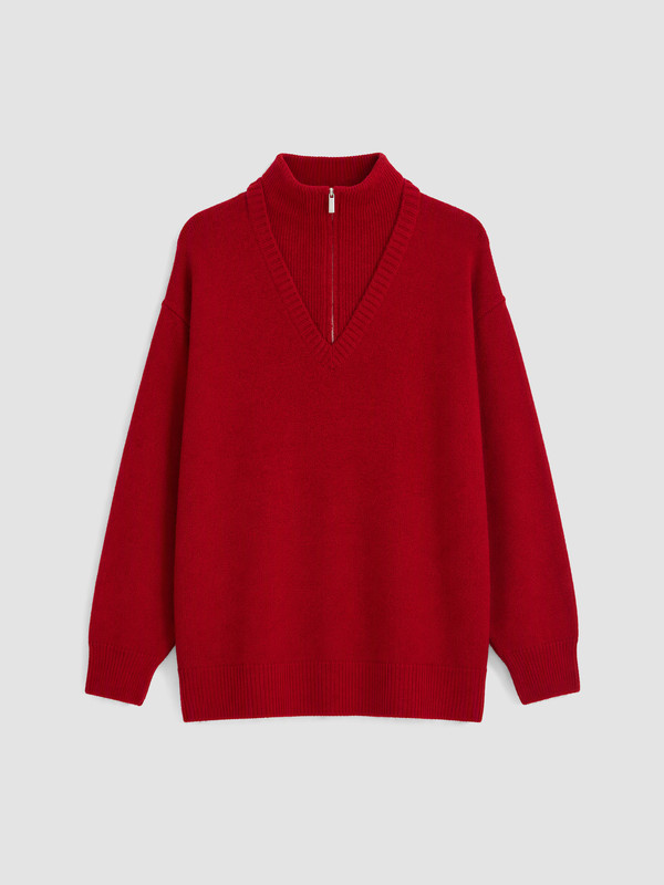 LCW Modest Woman Red Tunic