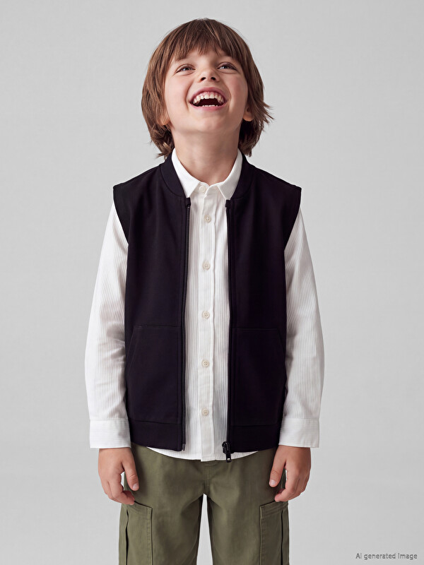 LCW Kids Елек со колеџ јака за момчиња