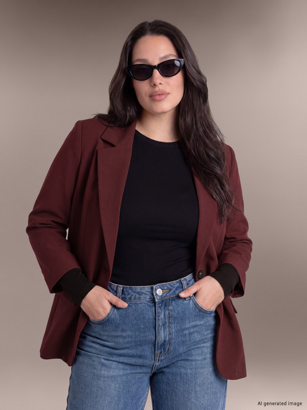 LCW Curve Plus Size Women's Blazer Jacket