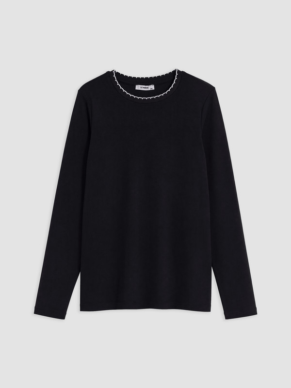 LCW Curve Woman Black T-Shirt